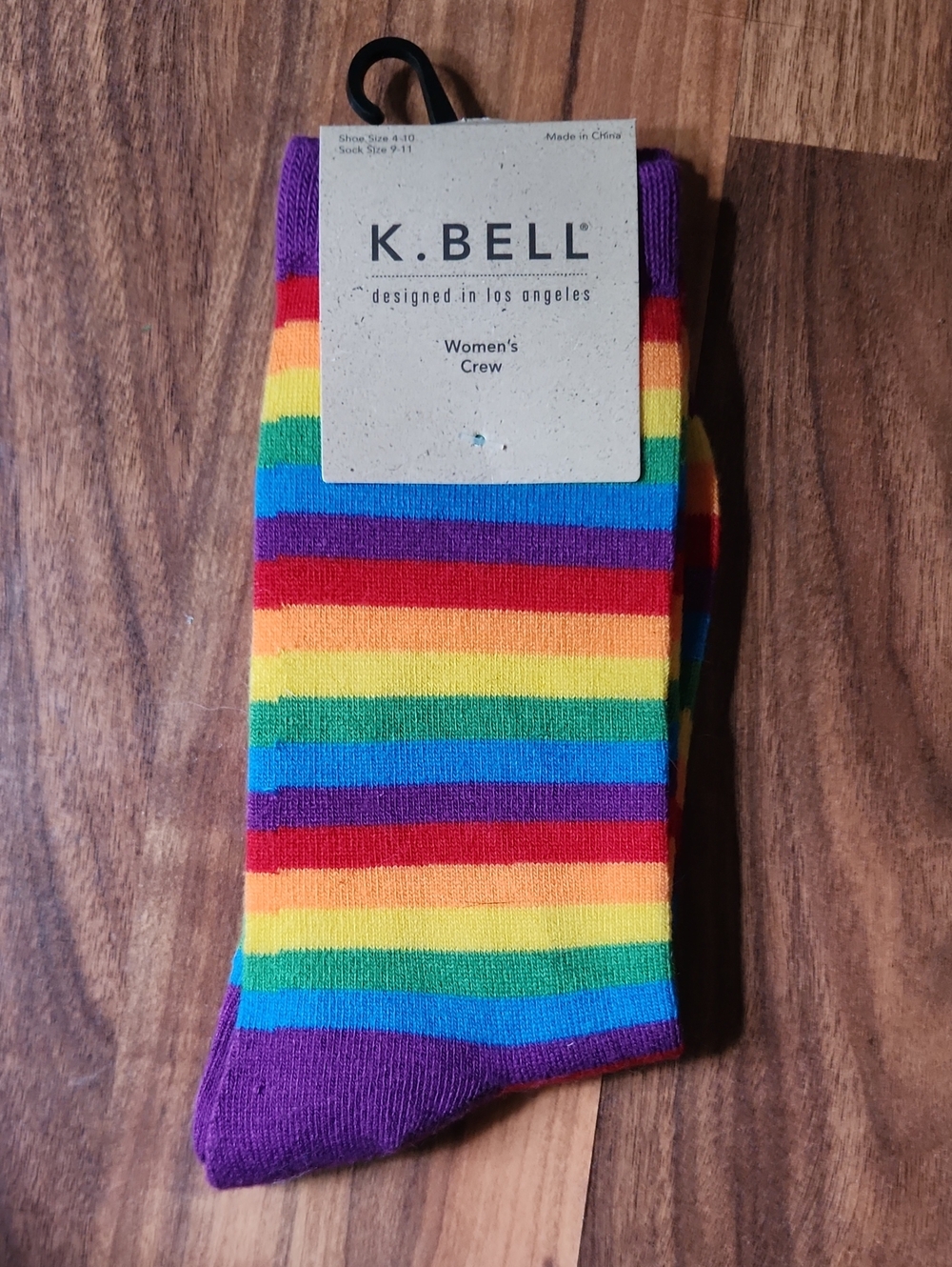 Rainbow Pride Womens Size Crew Socks By K.Bell